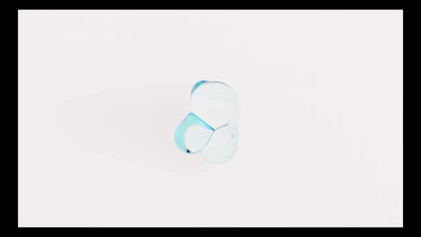 Animatie Laat Water Vallen Metasphere Renderen Motion Design Wallpaper Destructie — Stockvideo