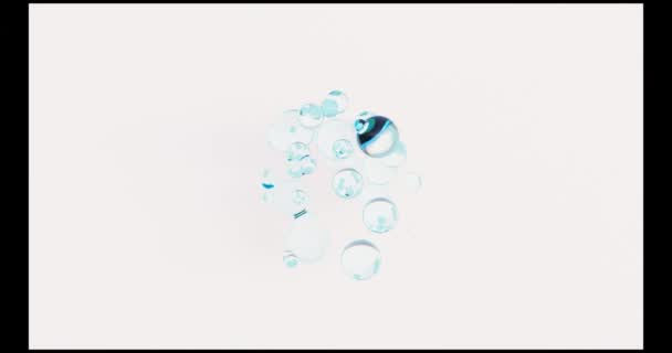 アニメーションは水を落とします メタスフィア3Dレンダリングモーションデザイン壁紙 3Dレンダリング — ストック動画