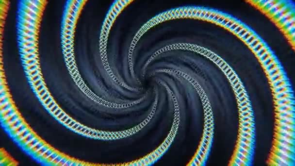 Digitale Spiralschleifen Animation Hypnotische Wirkung — Stockvideo