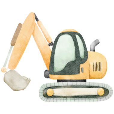 Kazıcı Backhoe İnşaat Suluboya