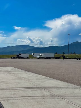 Montana 'daki güzel kamyon durağı