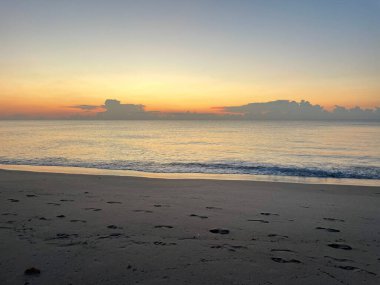 Riviera Sahili, Florida 'daki kıyı içi su yolunda gün batımı