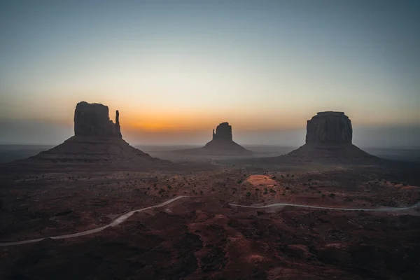 Panoramic View Monument Valley Usa Utah Sunset Sunrise Famout View — Stock Photo, Image