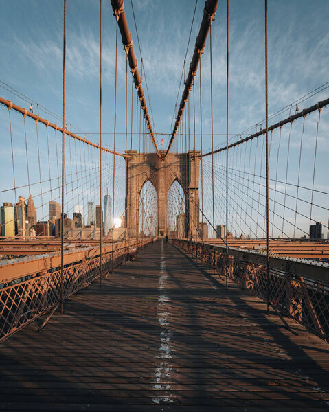 Brooklyn Bridge in New York City, USA. Photo taken in USA.