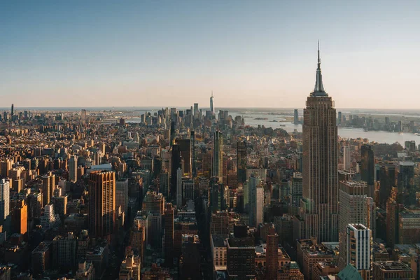 Vue Panoramique Imprenable Sur Les Toits New York Gratte Ciel — Photo