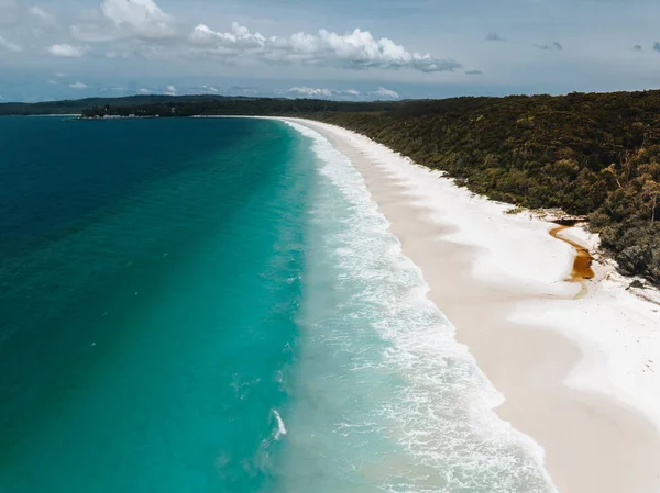 Jervis Bay Panorama Aerial Drone Picture White Sand Hyams Beach — Stock Photo, Image