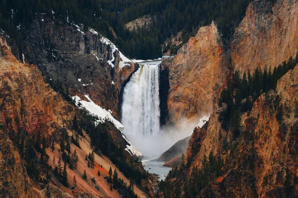 Yellowstone Lower Falls Del Gran Cañón Parque Nacional Yellowstone Wyoming —  Fotos de Stock