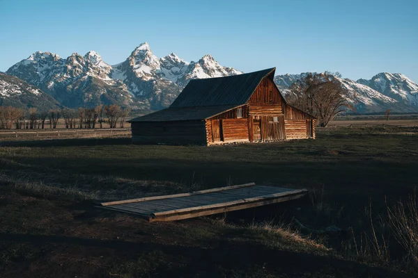 Sunrise tarihi Moulton ahırı Grand Teton Milli Parkı, Wyoming, ABD