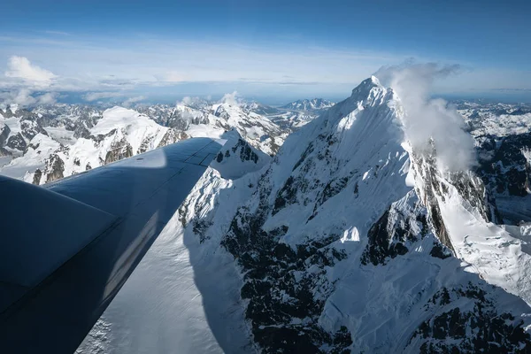Αλάσκα Denali Aerial View Ice Sculpted Mountain Tops Great Alaskan — Φωτογραφία Αρχείου