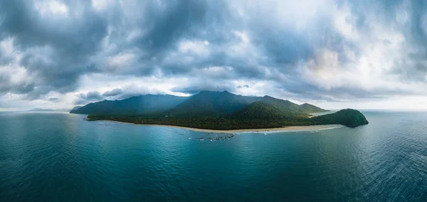 Imagem Aérea Tribulação Cabo Promontório Remoto Extremo Nordeste Tropical Queensland — Fotografia de Stock