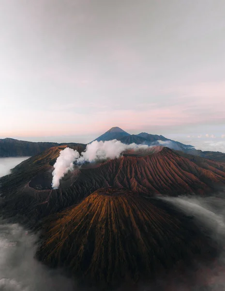Beau Lever Soleil Mont Bromo Volcan Actif Dans Parc National — Photo