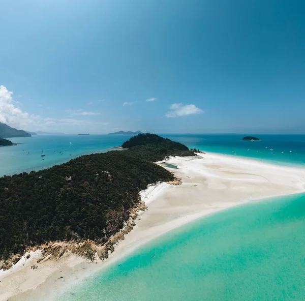 Air Drone Pemandangan Whitehaven Beach Whitsundays Queensland Australia Foto Diambil — Stok Foto