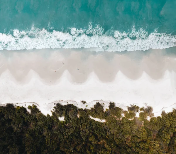 Panorama Aerial Drone Zdjęcie Plaży White Sand Hyams Nowej Południowej — Zdjęcie stockowe