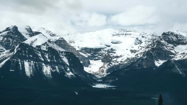 Időeltolódás Louise Tóról Banff Nemzeti Parkban Kanadai Sziklás Hegységben Albertában — Stock videók