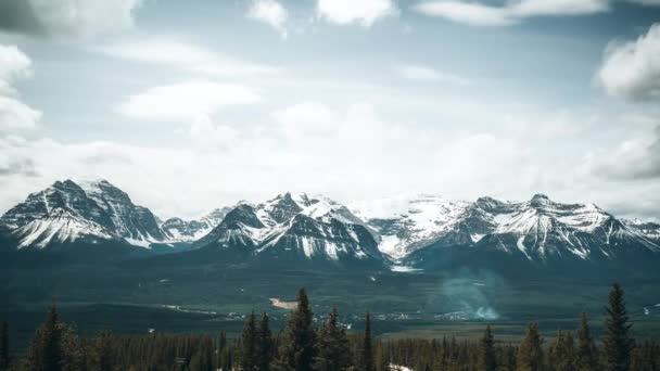 Time Lapse Uitzicht Lake Louise Banff National Park Canadese Rockies — Stockvideo