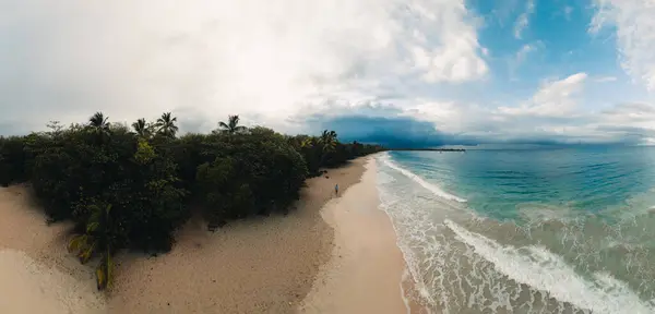 Aerial Drone Panorama Anse Salines Beach Grande Terre Martinique Caribbean — Stock Photo, Image