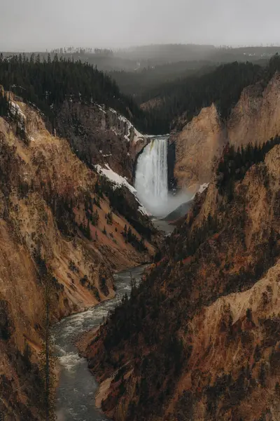 Yellowstone Yellowstone Milli Parkı Wyoming Abd Düşüyor — Stok fotoğraf