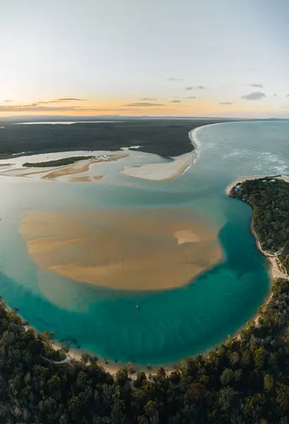 Vue Aérienne Par Drone Rivière Noosa Côte Byron Sunshine Coast Image En Vente