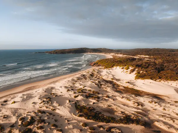 Vue Aérienne Par Drone One Mile Beach Lever Soleil Coucher Images De Stock Libres De Droits