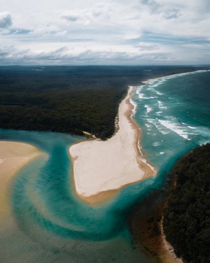 Günbatımında Narrawallee Inlet, Ulladulla, Güney Sahili, Avustralya, Yeni Güney Galler
