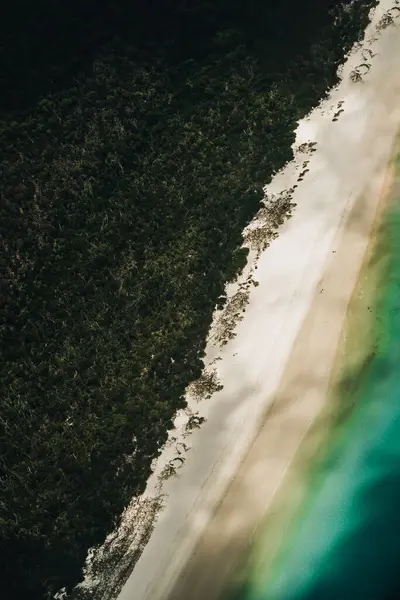 Παραλία Γουάιτχέιβεν Και Είσοδος Χιλ Πυροβολισμός Από Εναέριο Drone Whitsundays — Φωτογραφία Αρχείου