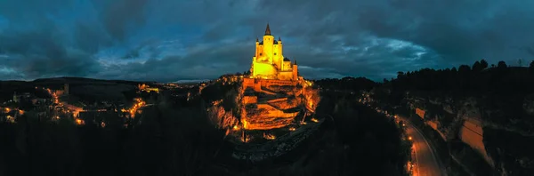 Alcazar Slott Segovia Spanien Det Ett Medeltida Slott Beläget Staden — Stockfoto