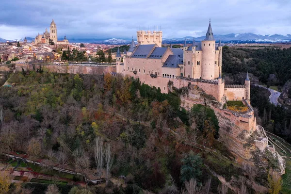 Hrad Alcazar Segovii Španělsko Jedná Středověký Hrad Městě Segovia Kastilii — Stock fotografie