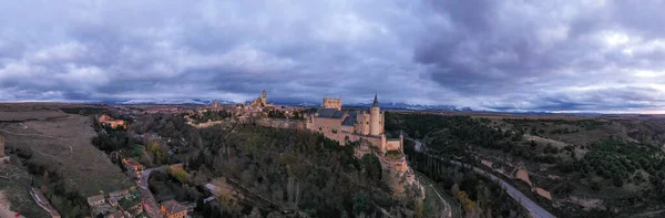 Castelo Alcazar Segóvia Espanha Castelo Medieval Localizado Cidade Segóvia Castela — Fotografia de Stock