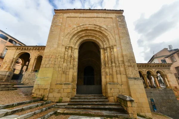 Widok Kościół Marcina Iglesia San Martin Segovia Hiszpania — Zdjęcie stockowe