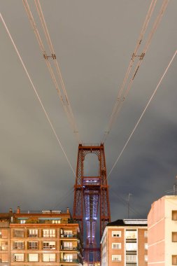 Vizcaya Köprüsü dünya mirası ve simgesi Unesco, Portugalete, Bask Ülkesi, İspanya.