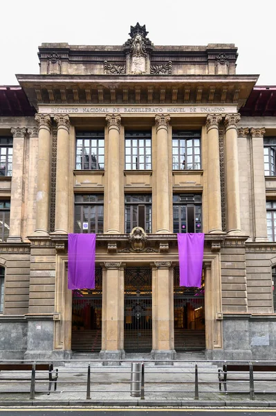 Miguel Unamuno Instituut Een Middelbare School Bilbao Spanje — Stockfoto