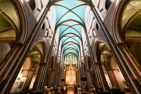 2021年11月26日 西班牙毕尔巴鄂 圣心教堂 Sacred Heart Church 是19世纪末耶稣会在那里建造新住所的地方 教堂附设 — 图库照片