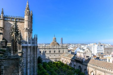 Sevilla 'nın Aziz Mary Katedrali. İspanya' nın Sevilla Katedrali olarak da bilinir..