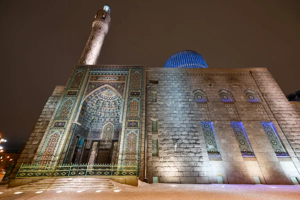 Saint Petersburg Mosque Night Opened 1913 Largest Mosque Europe Turkey — Stock Photo, Image