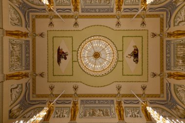 Saint Petersburg, Rusya - 24 Aralık 2021 Konstantinovsky Sarayı, Saint Petersburg, Rusya 'daki Ulusal Kongre Sarayı.