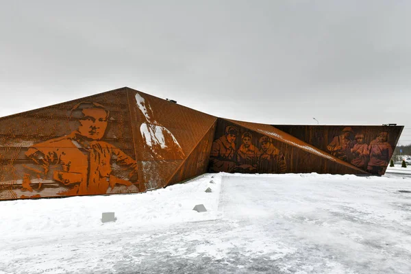 Rzhev ロシア 2021年12月18日 Rzhevの戦いに捧げソ連兵士へのRzhev記念碑 — ストック写真