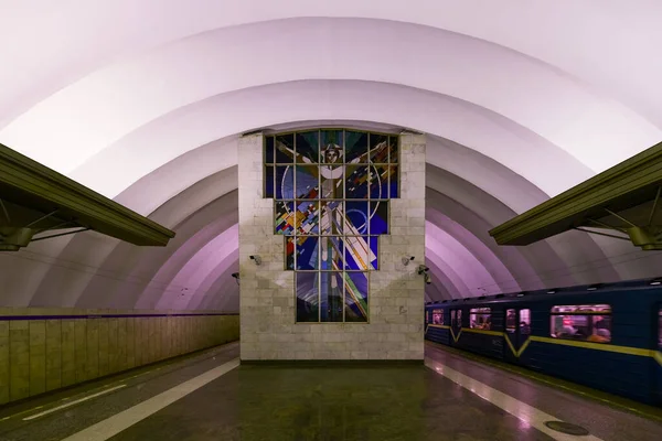 Saint Pétersbourg Russie Déc 2021 Bel Intérieur Station Métro Chkalovskaïa — Photo