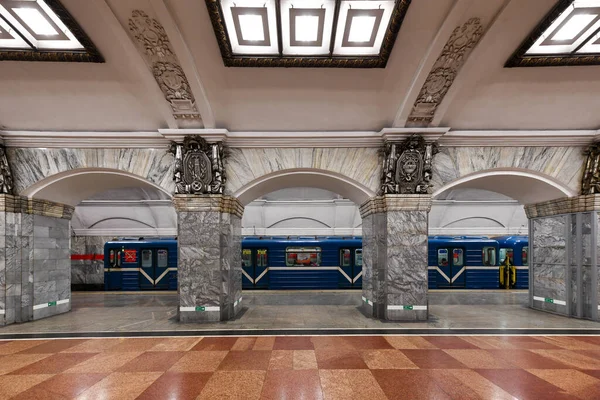 Saint Pétersbourg Russie Déc 2021 Intérieur Station Métro Kirovskiy Zavod — Photo