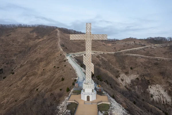 Gelendzhik Περιοχή Krasnodar Ρωσία Ορθόδοξη Λατρεία Σταυρό Στο Λόφο Των — Φωτογραφία Αρχείου