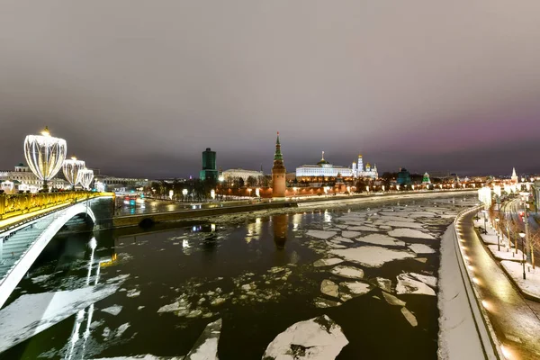 Palais Grand Kremlin Mur Kremlin Lors Une Soirée Hiver Moscou — Photo