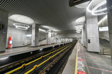 Moskova, Rusya - 26 Ocak 2023: Moskova, Rusya 'daki Terekhovo Metro İstasyonu.