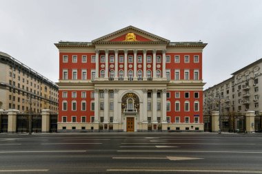 Rusya 'da Moskova Belediye Binası, Tverskaya Caddesi.