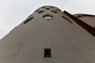 Rusya 'nın Moskova şehrindeki Melnikov Müzesi (House-Beehive). Tek katlı bir bina, Sovyet avangardının mimari bir anıtı..