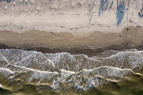 Sand Och Sjögräs Folly Beach Nära Morris Island Fyr Charleston — Stockfoto