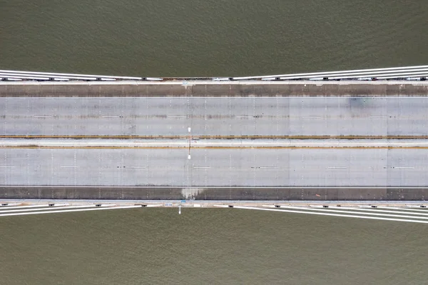 Luftaufnahme Der Talmadge Memorial Bridge Einem Sonnigen Tag Die Talmadge — Stockfoto
