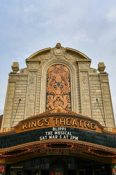 Brooklyn Nova Iorque Março 2022 Kings Theatre Anteriormente Loew Kings — Fotografia de Stock