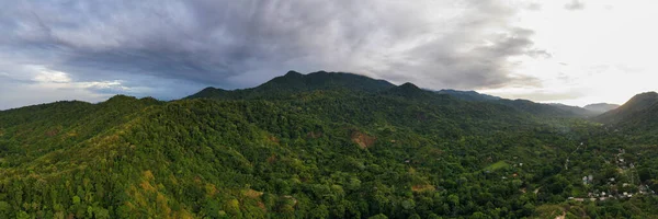 stock image Aerial view of nature and hills of Santa Marta by Tayrona National Park in Colombia.