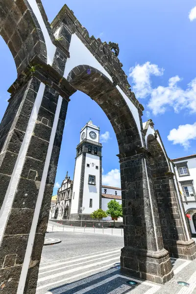 Portas Cidade Het Symbool Van Ponta Delgada Het Eiland Sao — Stockfoto