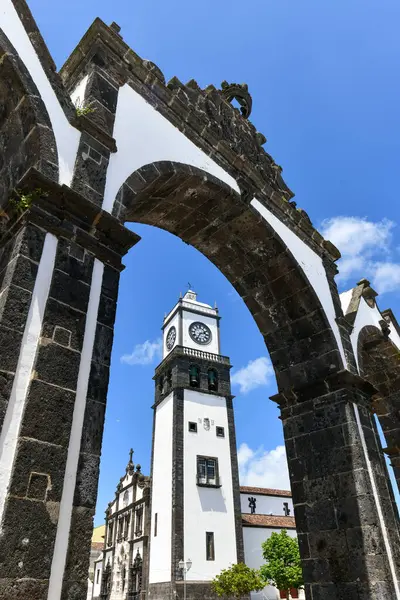 Portas Cidade Città Simbolo Ponta Delgada Nell Isola Sao Miguel — Foto Stock