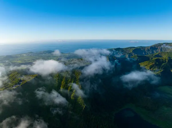 サンミゲル島 アゾレス ポルトガルの美しい空中パノラマビュー — ストック写真